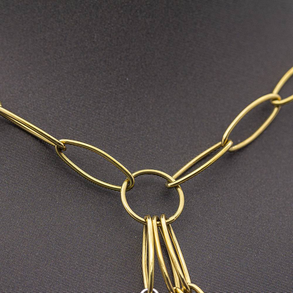 Collier en or bicolore avec des cœurs - Image 8