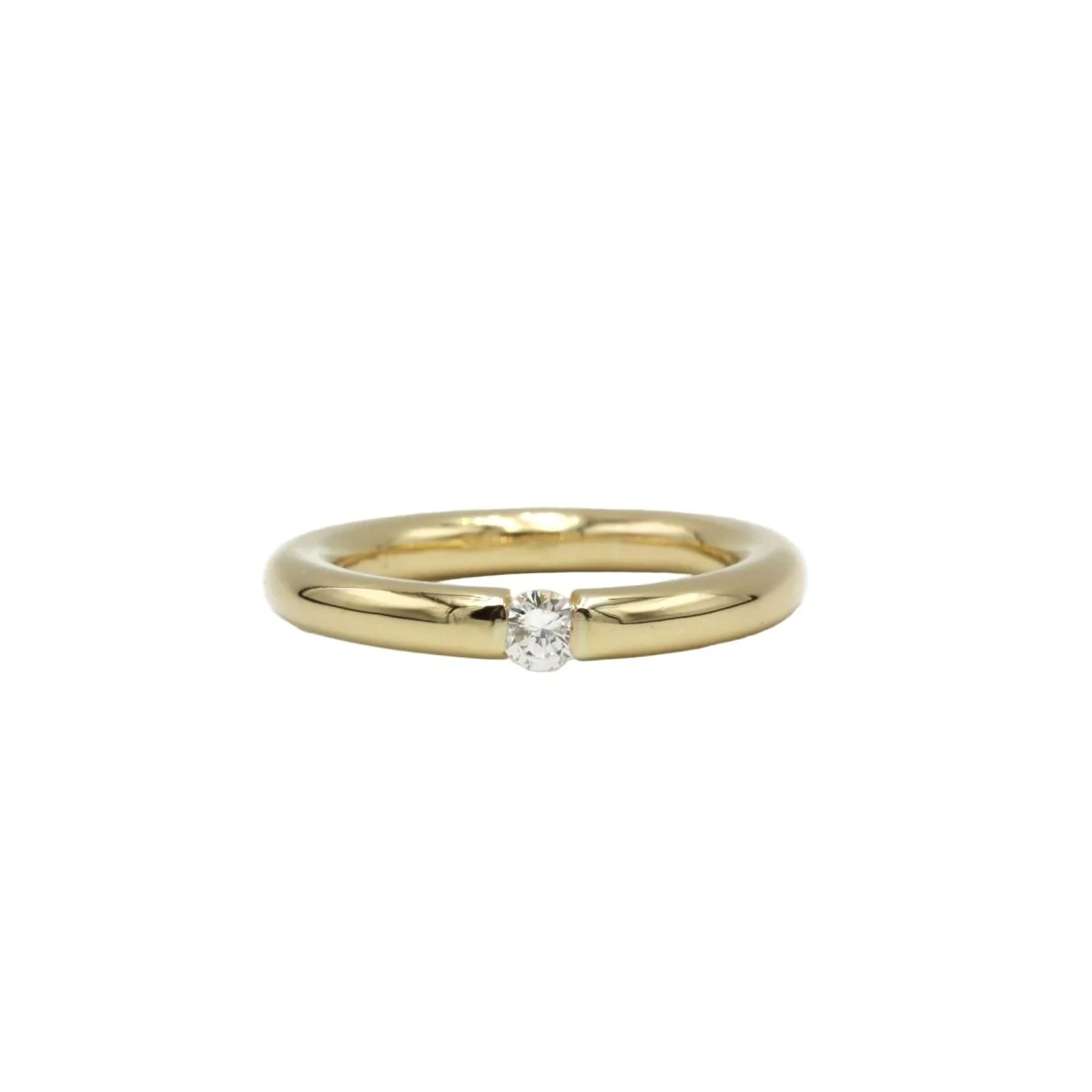 Solitaire - Or jaune & diamant 0,15 carat