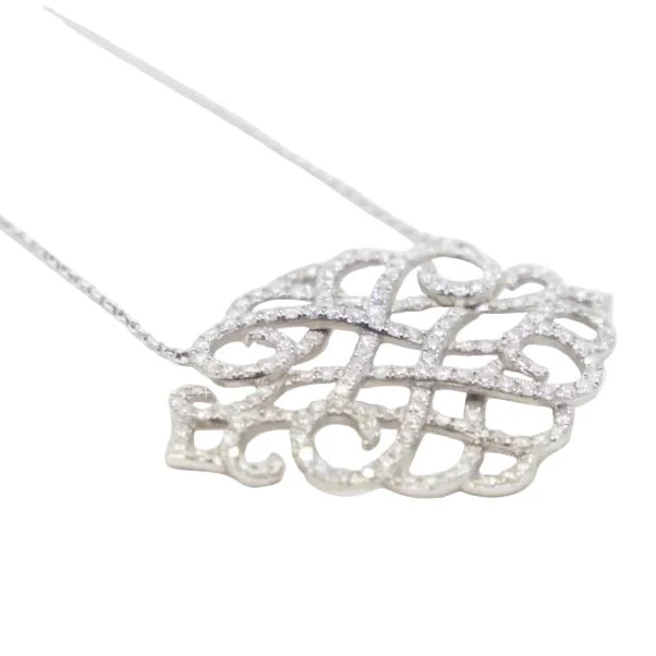 Collier Chaîne en or blanc et diamants