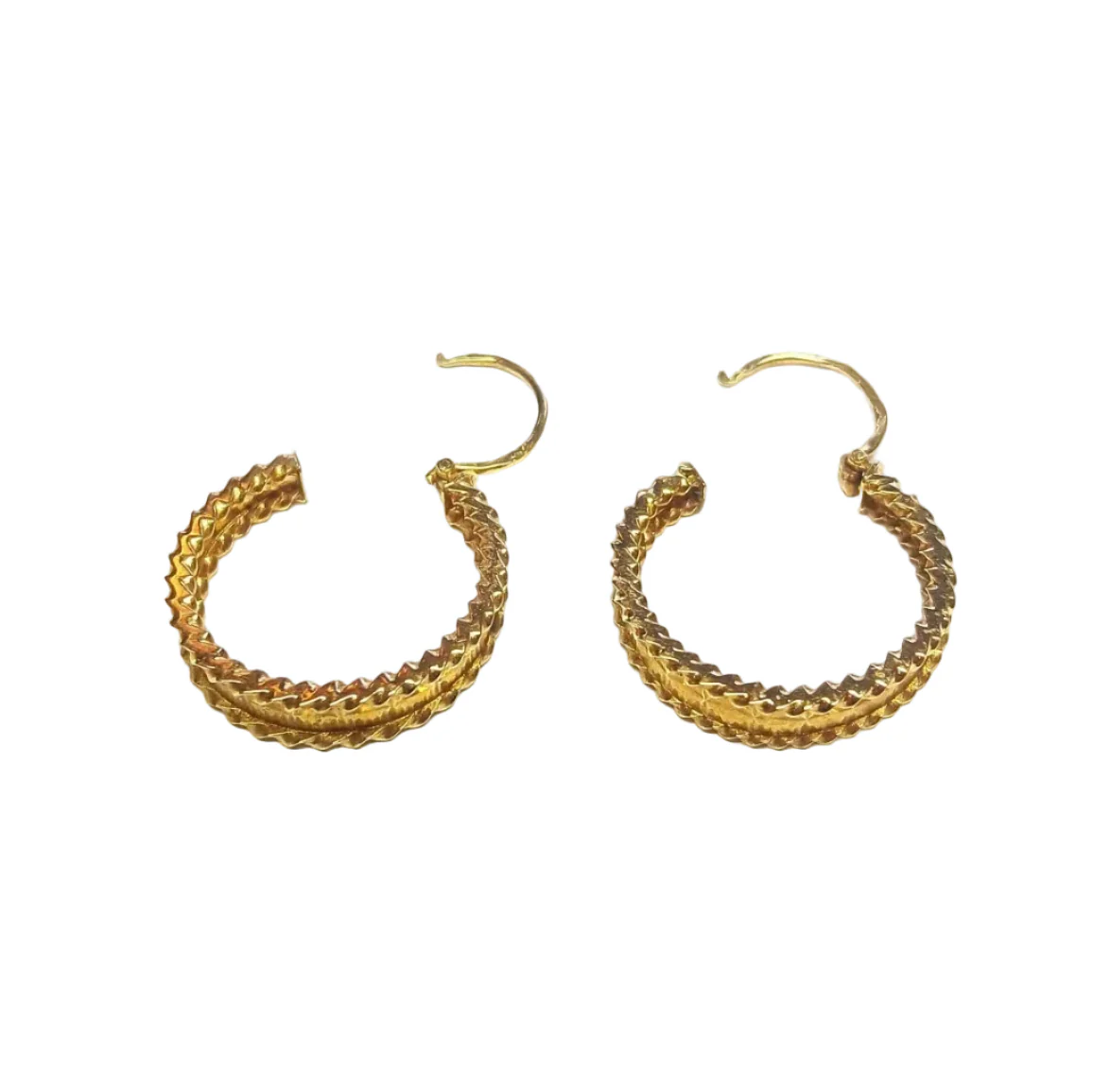 Boucles d'oreille Créoles en or jaune - Image 3