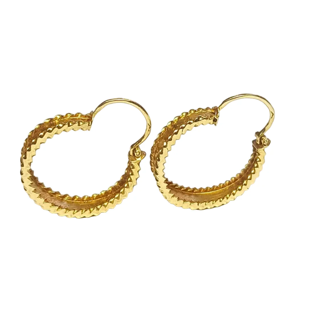 Boucles d'oreille Créoles en or jaune - Image 4