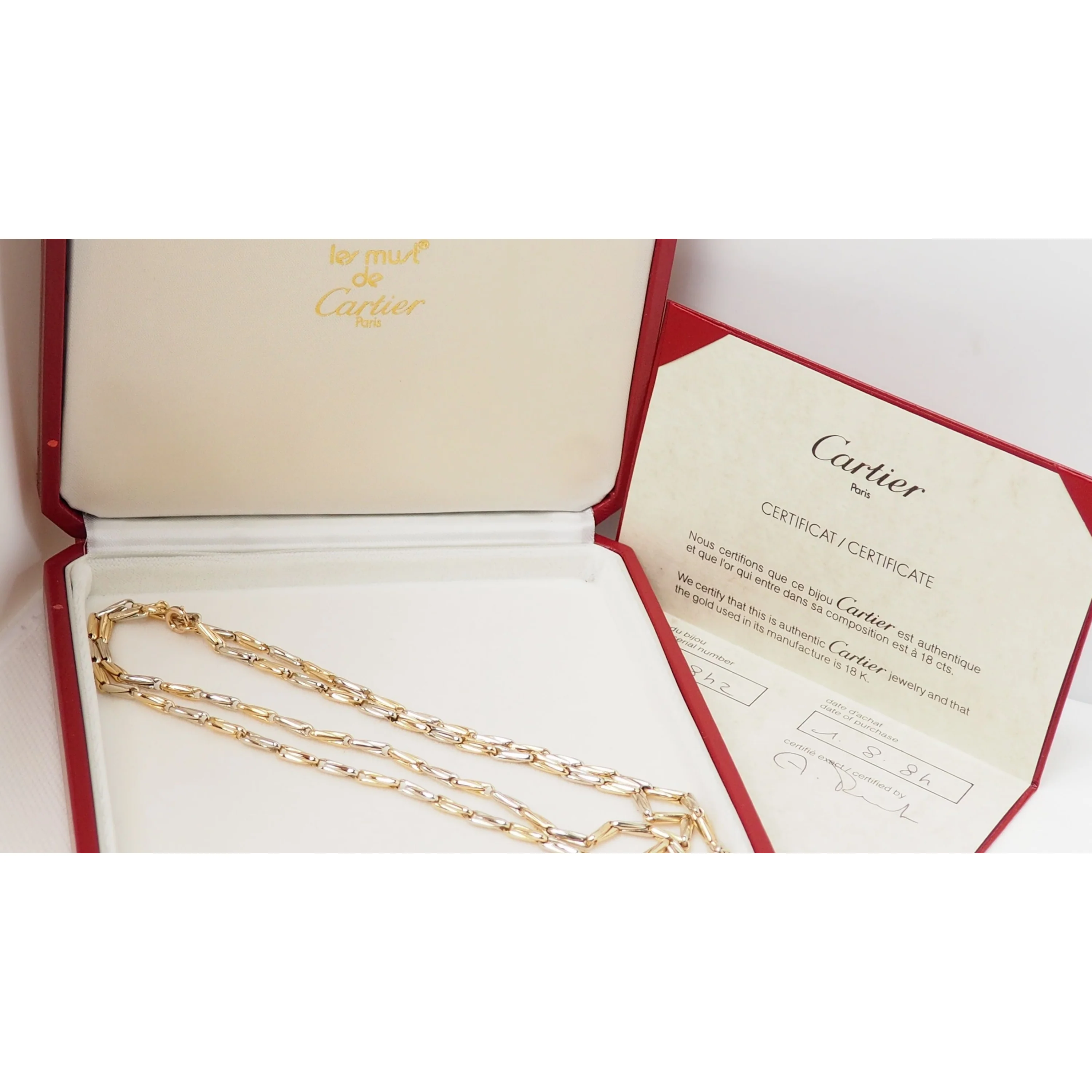 Collier Sautoir Cartier en or jaune grain d' avoine - Image 6