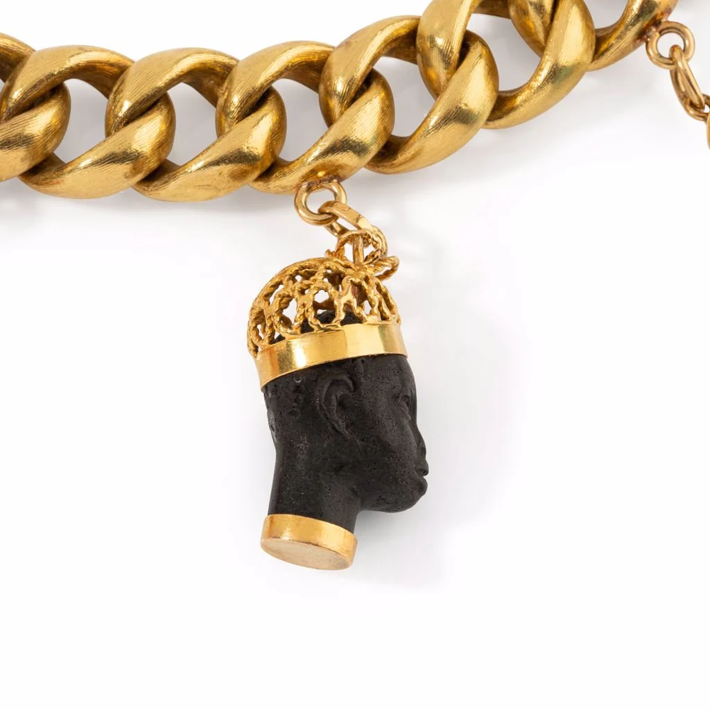 Bracelet charms en or jaune avec 5 breloques venitiennes - Image 4