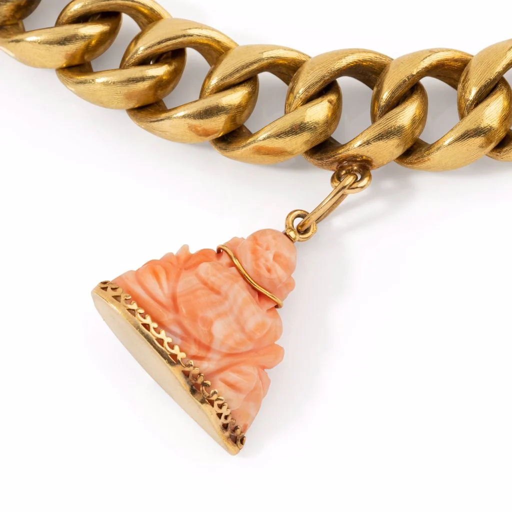 Bracelet charms en or jaune avec 5 breloques venitiennes - Image 5