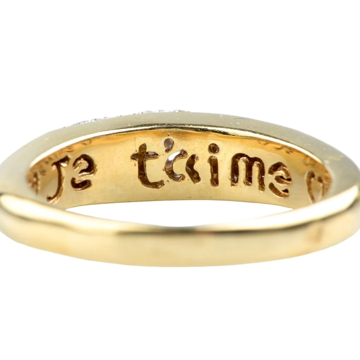 Bague Jonc en or jaune et diamants - Image 3