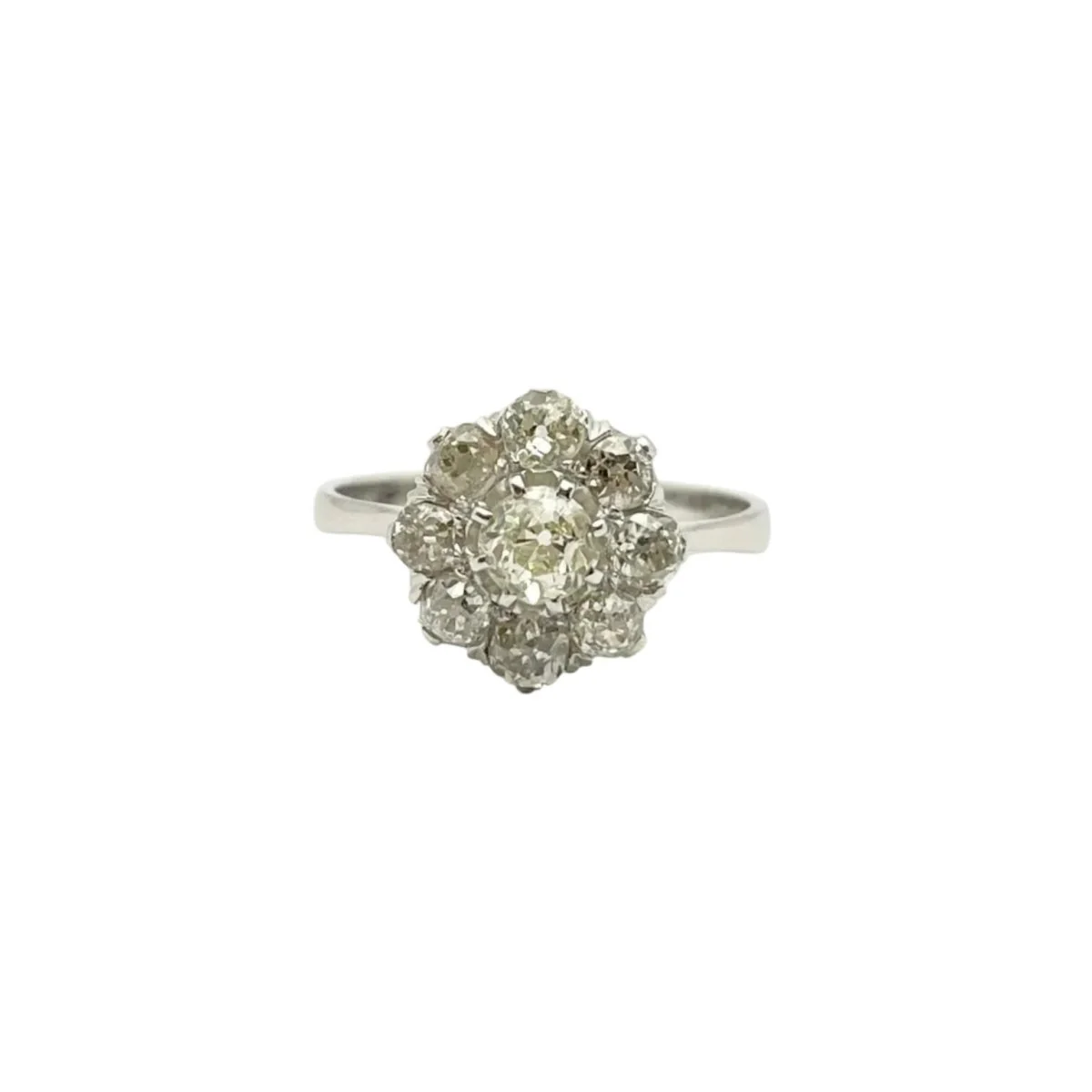 Bague Marguerite en or blanc et diamants