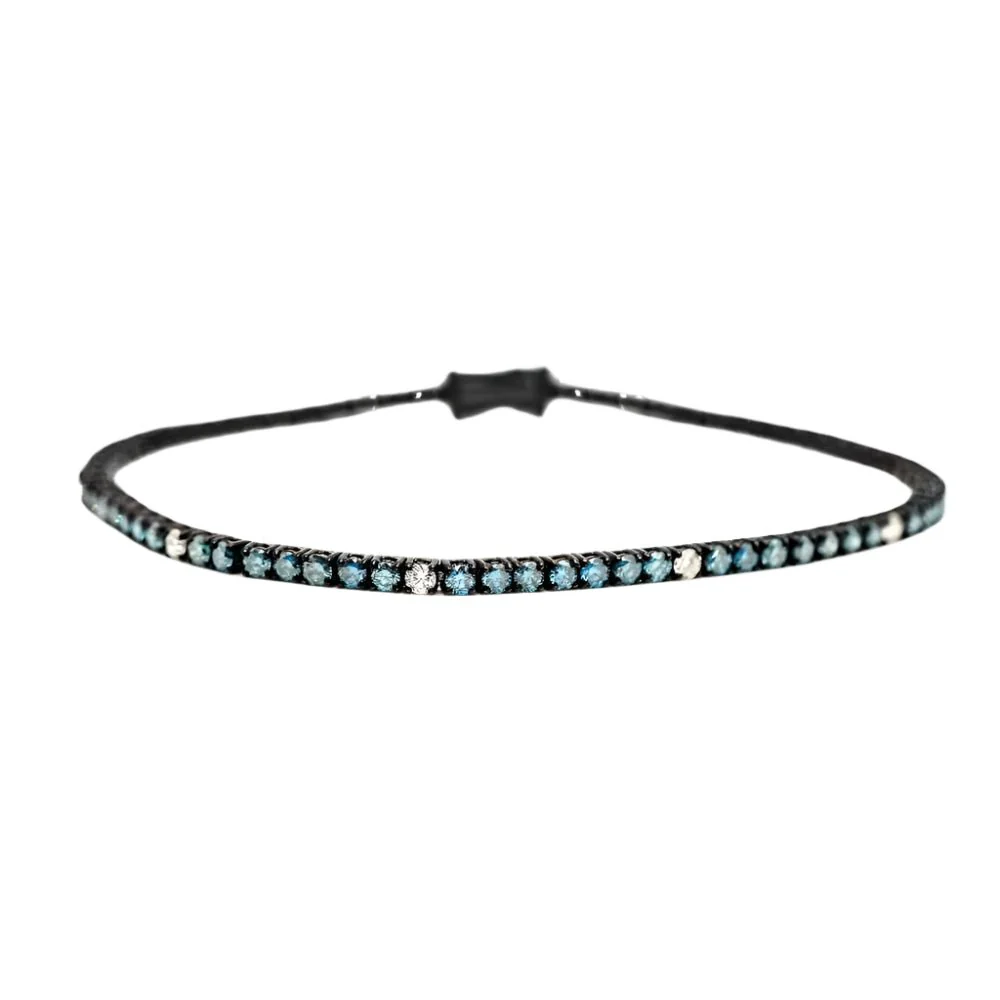 Bracelet Ligne en or blanc et diamants