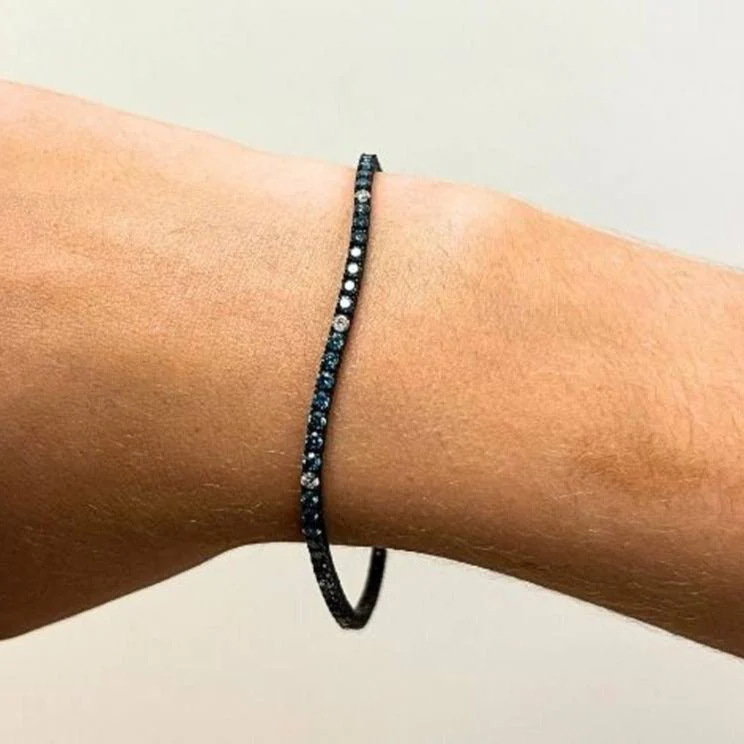 Bracelet Ligne en or blanc et diamants - Image 2