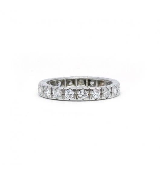Bague Alliance en platine et diamants