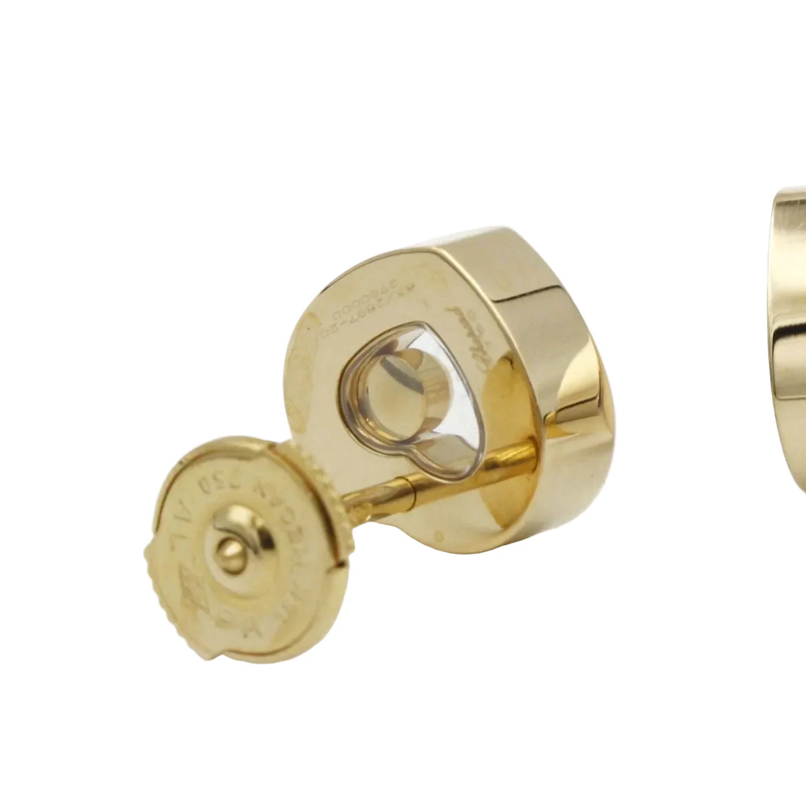 Boucles d'oreilles CHOPARD "Happy Diamonds" en or jaune et diamants - Image 3