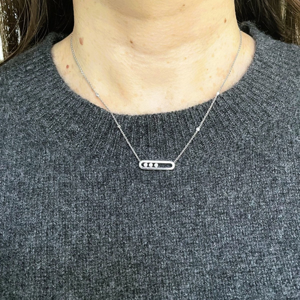Collier MESSIKA "Baby Move" diamants en or blanc - Image 2