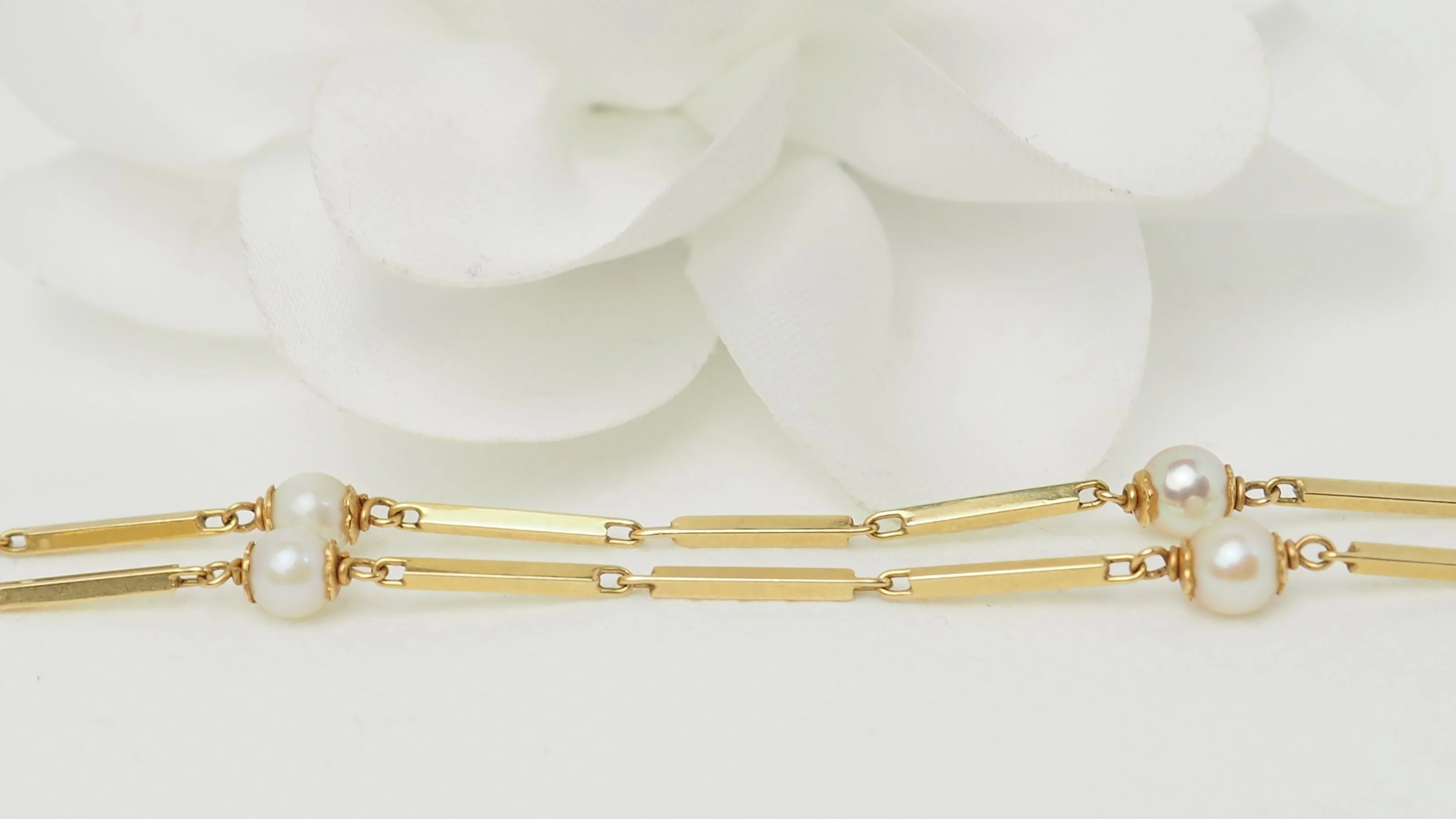 Collier en or jaune et perles de culture - Image 4