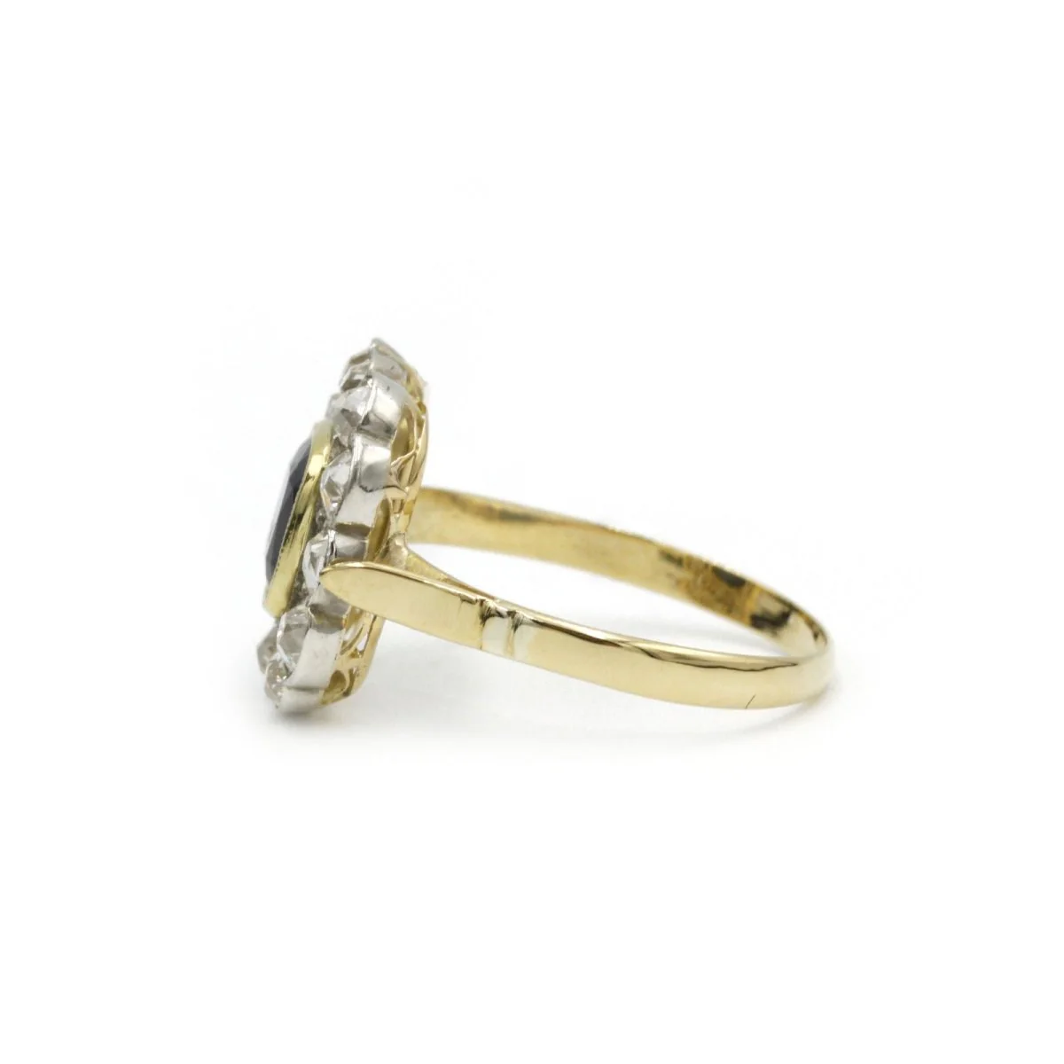 Bague Marguerite en or, saphir et diamants - Image 3