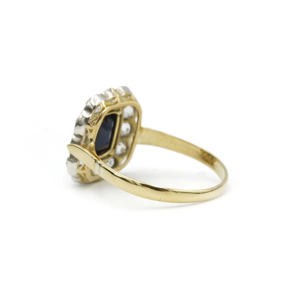 Bague Marguerite en or, saphir et diamants - Image 4