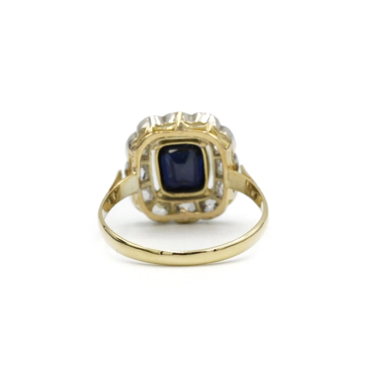 Bague Marguerite en or, saphir et diamants - Image 5