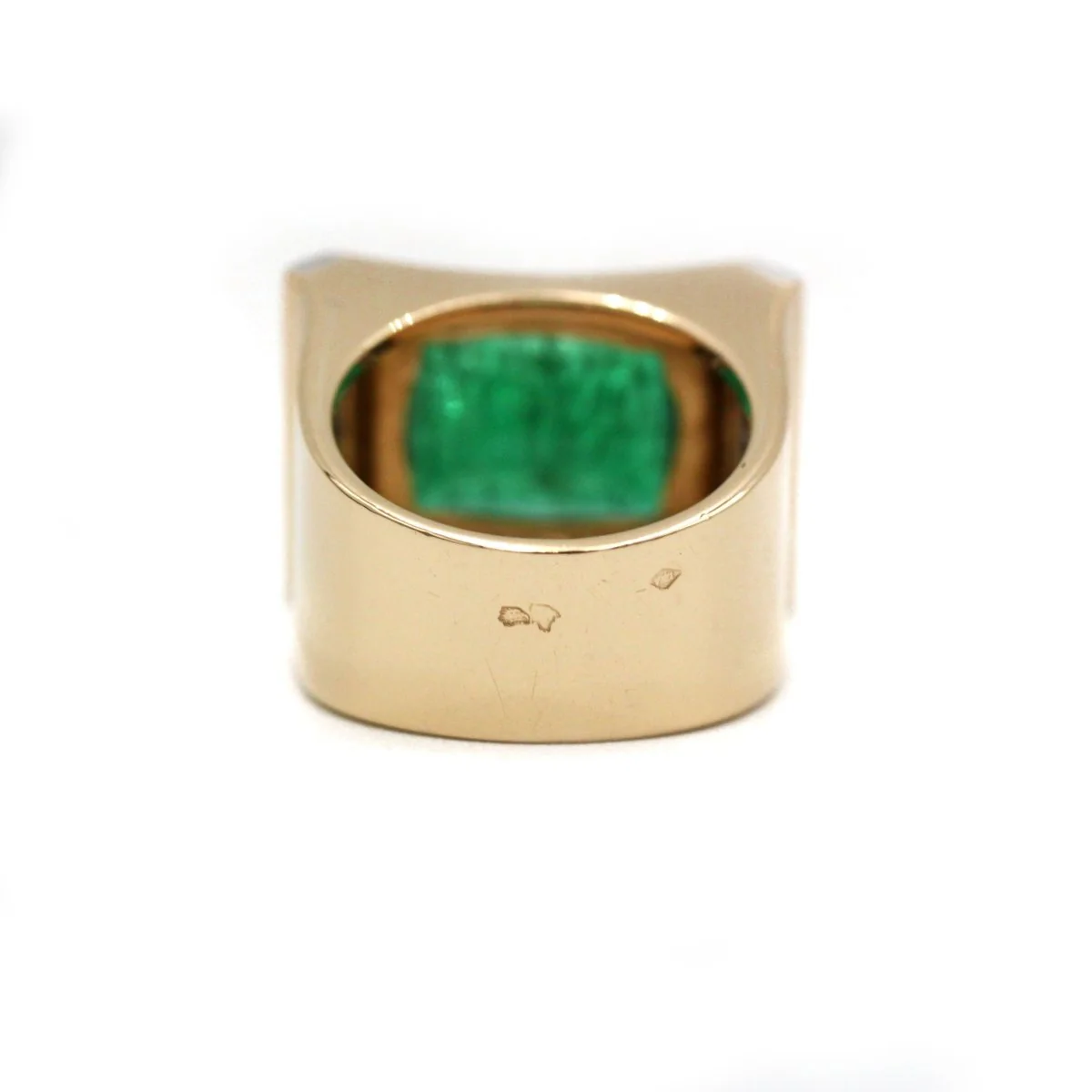 Bague - Or, Platine, Diamants & Emeraude - Image 4