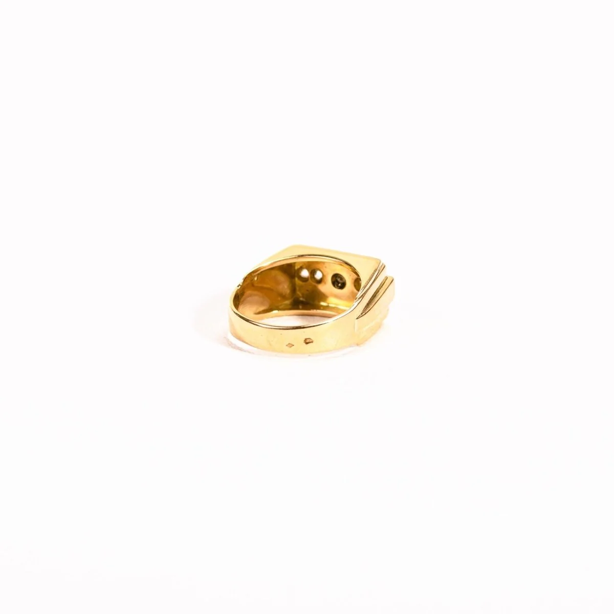 Bague Tank chevalière diamants en or jaune - Image 5