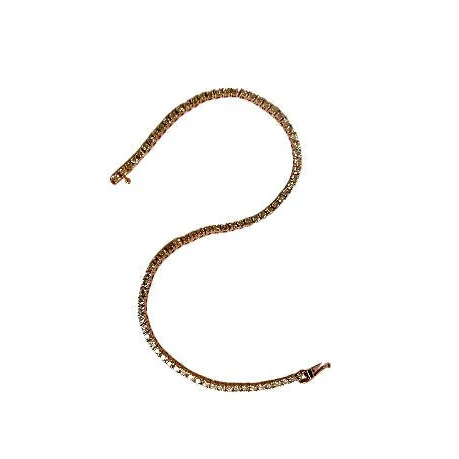 Bracelet Ligne en or rose et diamants