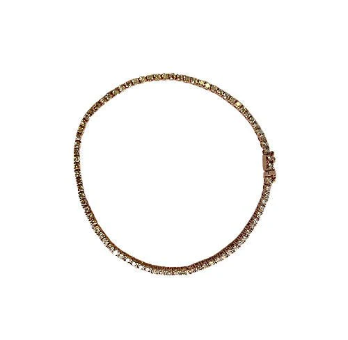 Bracelet Ligne en or rose et diamants - Image 4