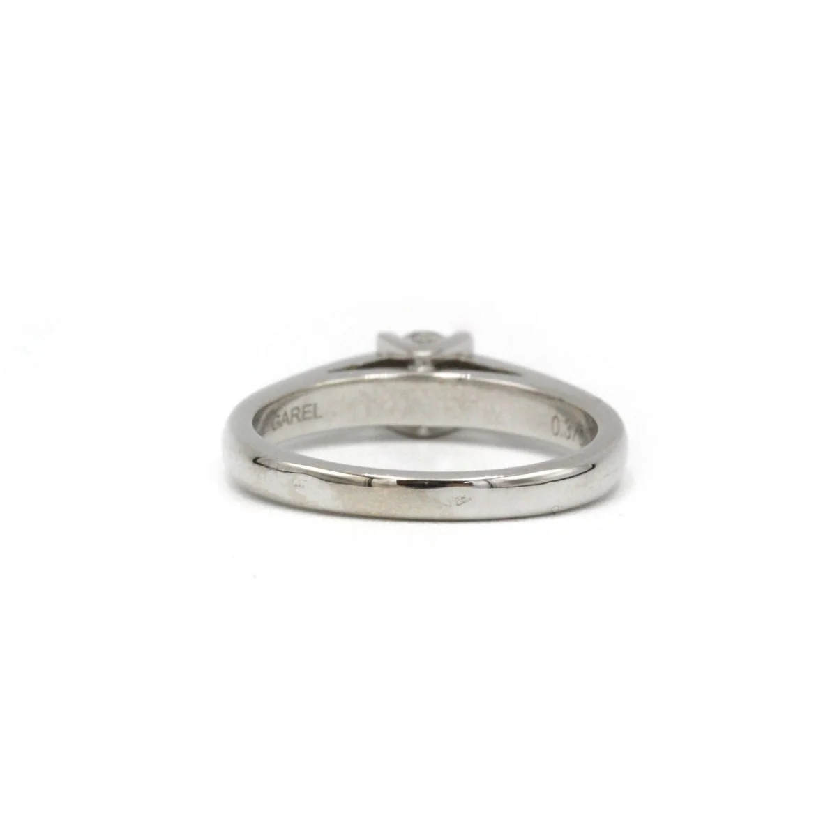Bague Solitaire en or blanc et diamants - Image 3
