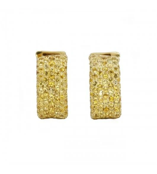 Boucles d'oreilles - Or et Saphirs jaune