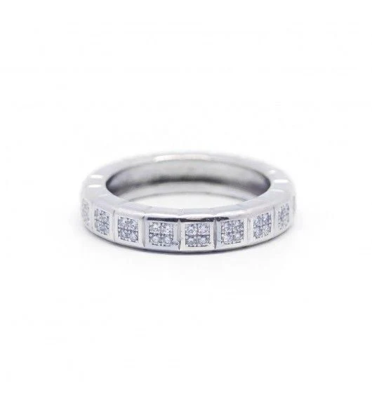 Bague Alliance en or blanc et diamants
