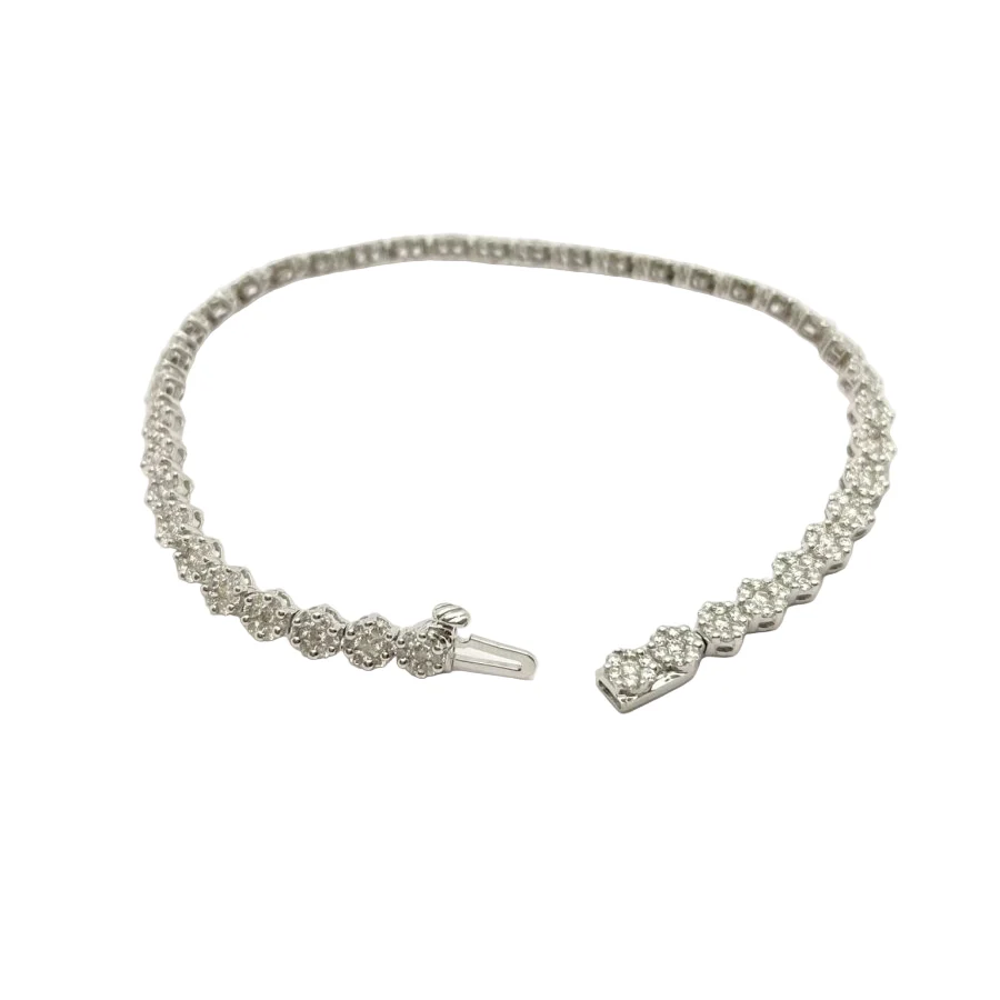 Bracelet Ligne en or blanc et diamants