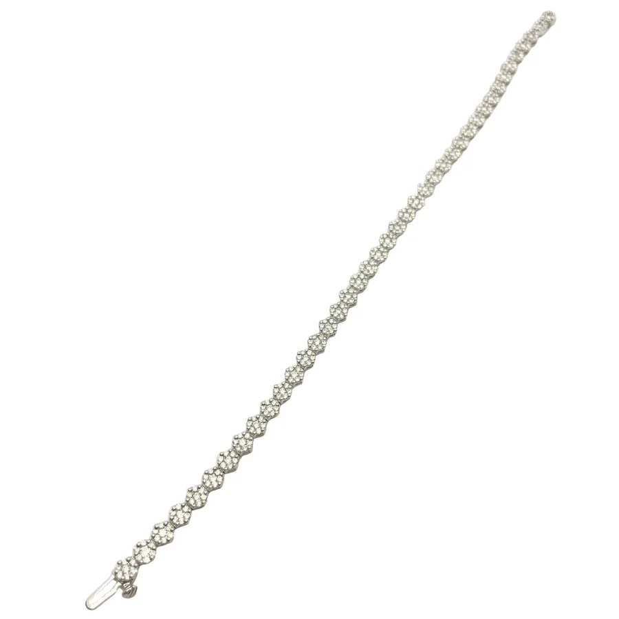 Bracelet Ligne en or blanc et diamants - Image 2