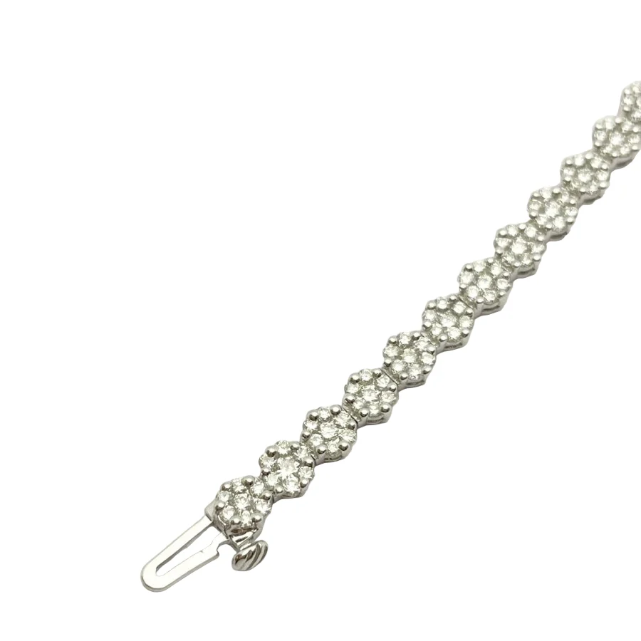 Bracelet Ligne en or blanc et diamants - Image 3