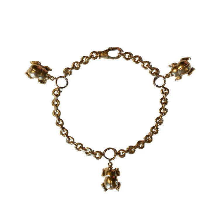 Bracelet Breloque CARTIER "Scarab" en or jaune