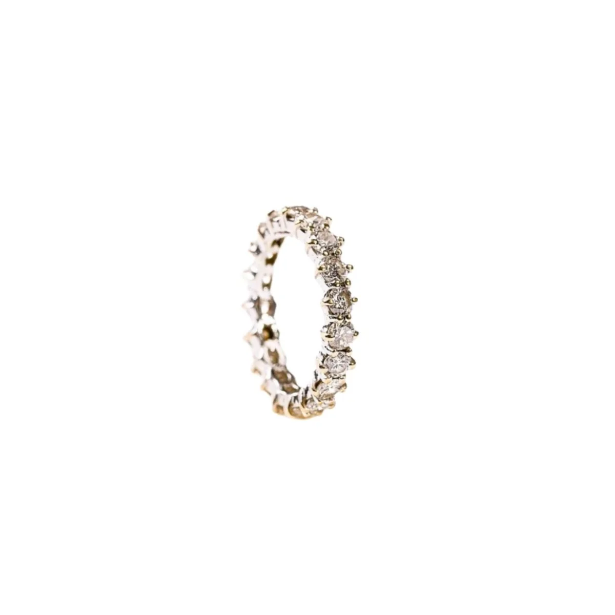 Bague Alliance en or jaune, or blanc et diamants
