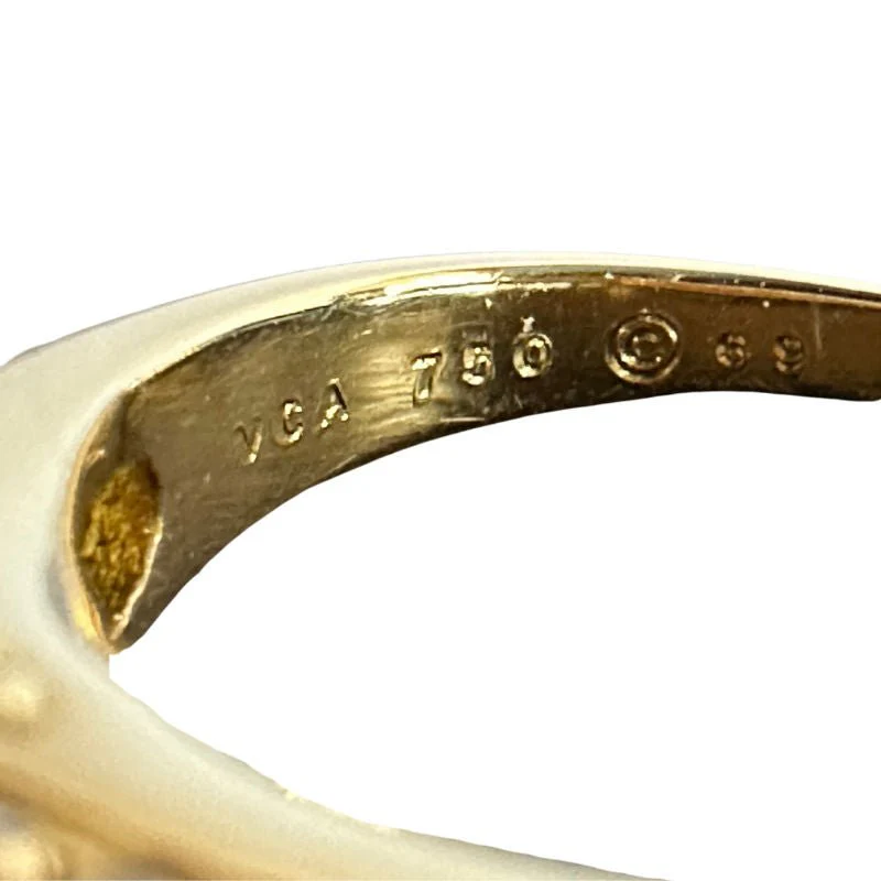 Bague Jonc VAN CLEEF & ARPELS "Philippine"  en or jaune et diamants - Image 4