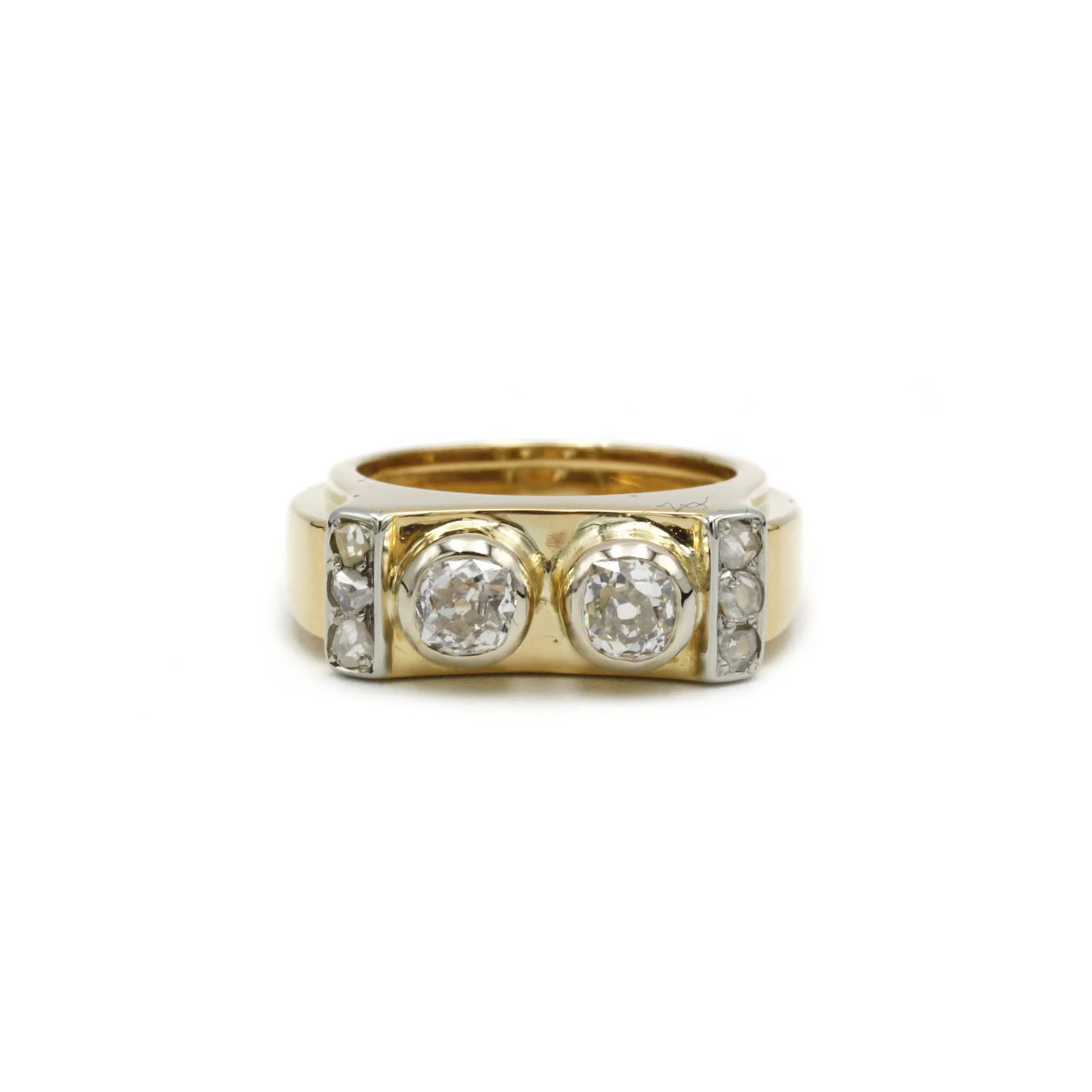 Bague - Or, Platine & Diamants