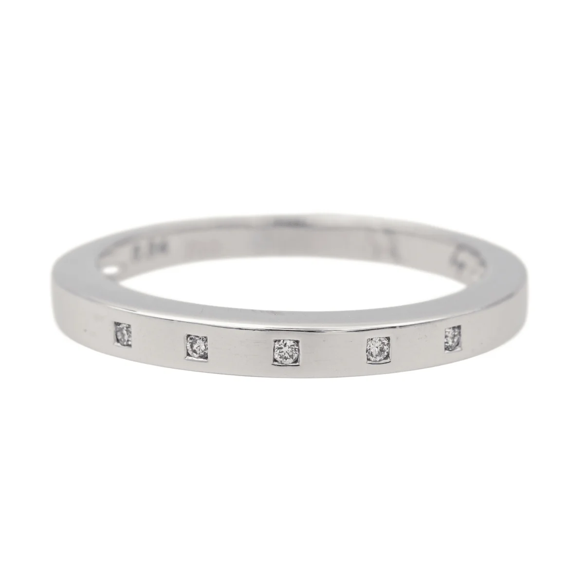 Bague Alliance en or blanc et diamants