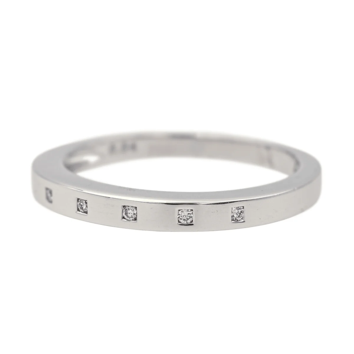 Bague Alliance en or blanc et diamants - Image 3