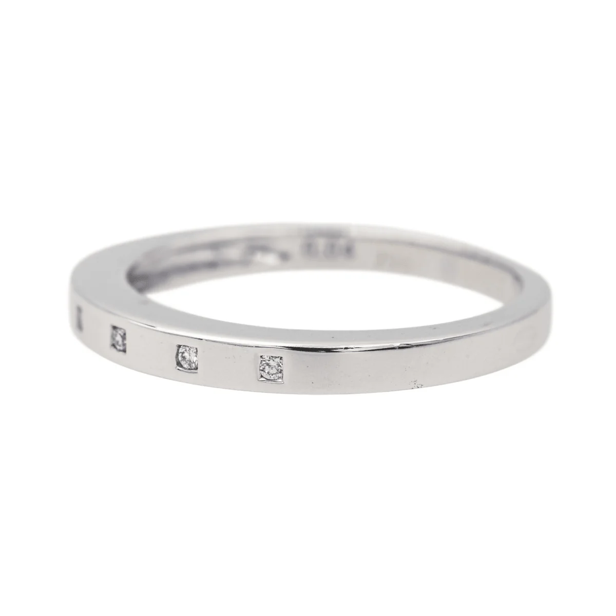 Bague Alliance en or blanc et diamants - Image 4