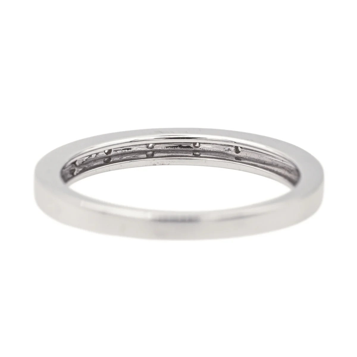 Bague Alliance en or blanc et diamants - Image 5