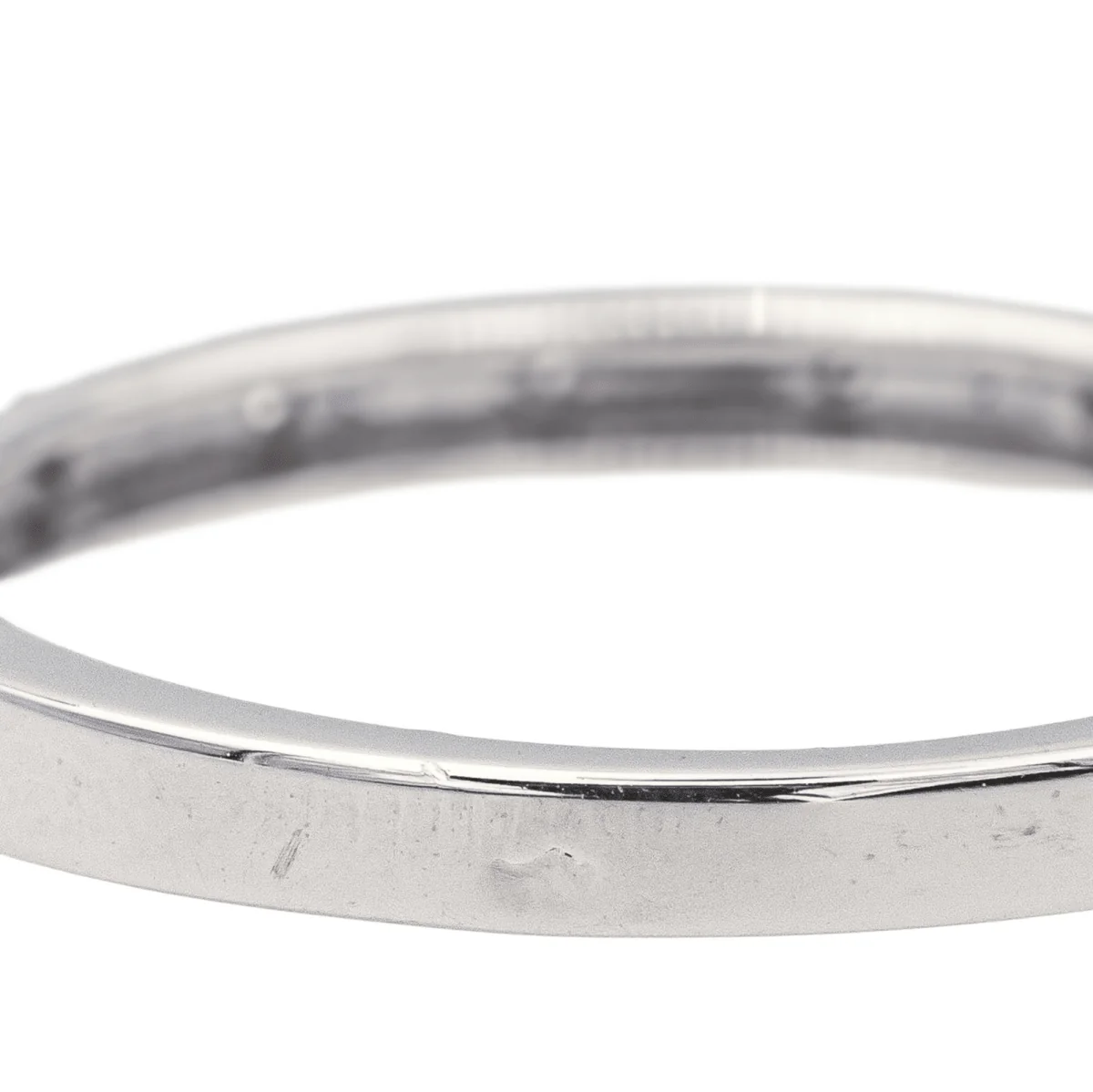 Bague Alliance en or blanc et diamants - Image 8