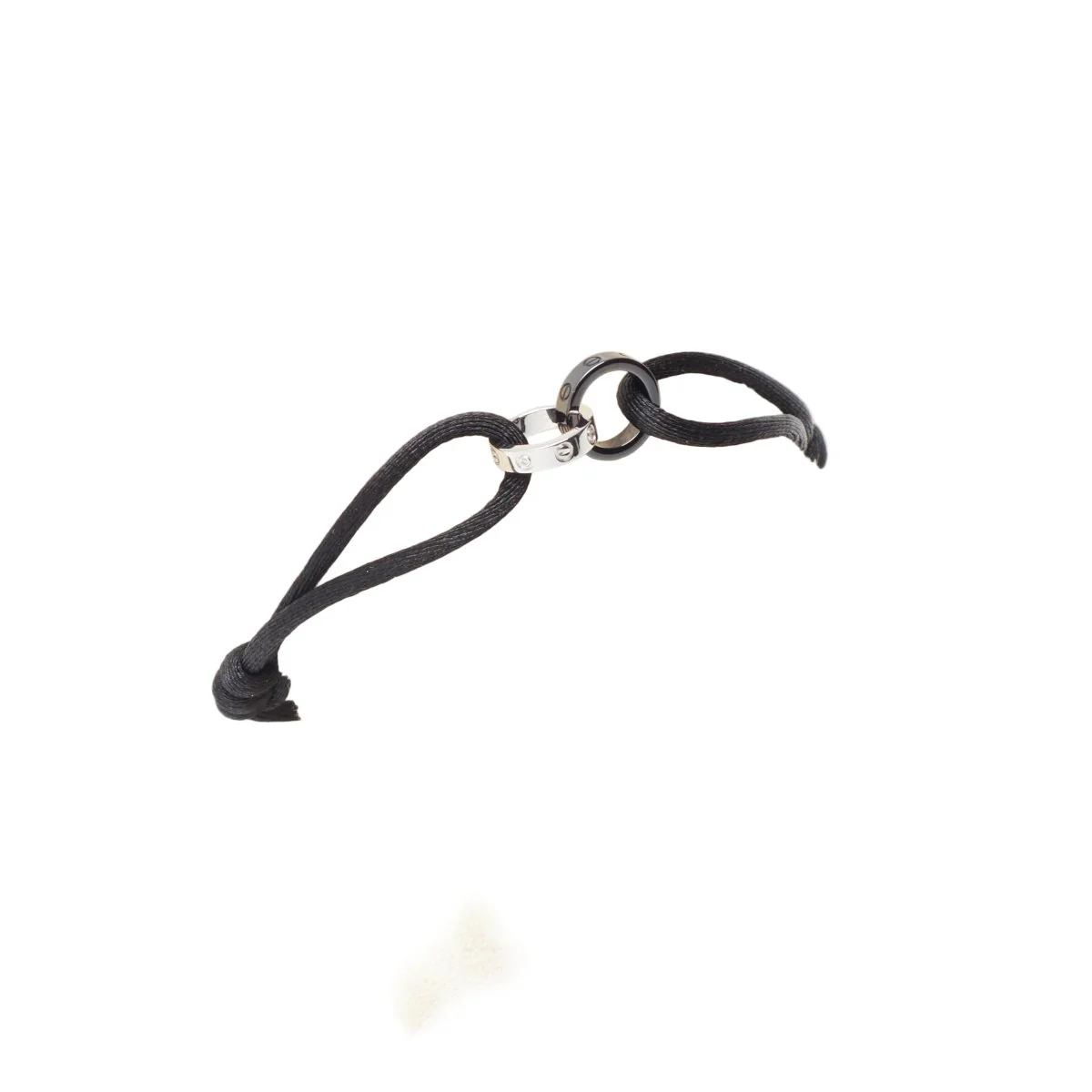 Bracelet Souple CARTIER "Love Cord" en or blanc, céramique et diamants - Image 2
