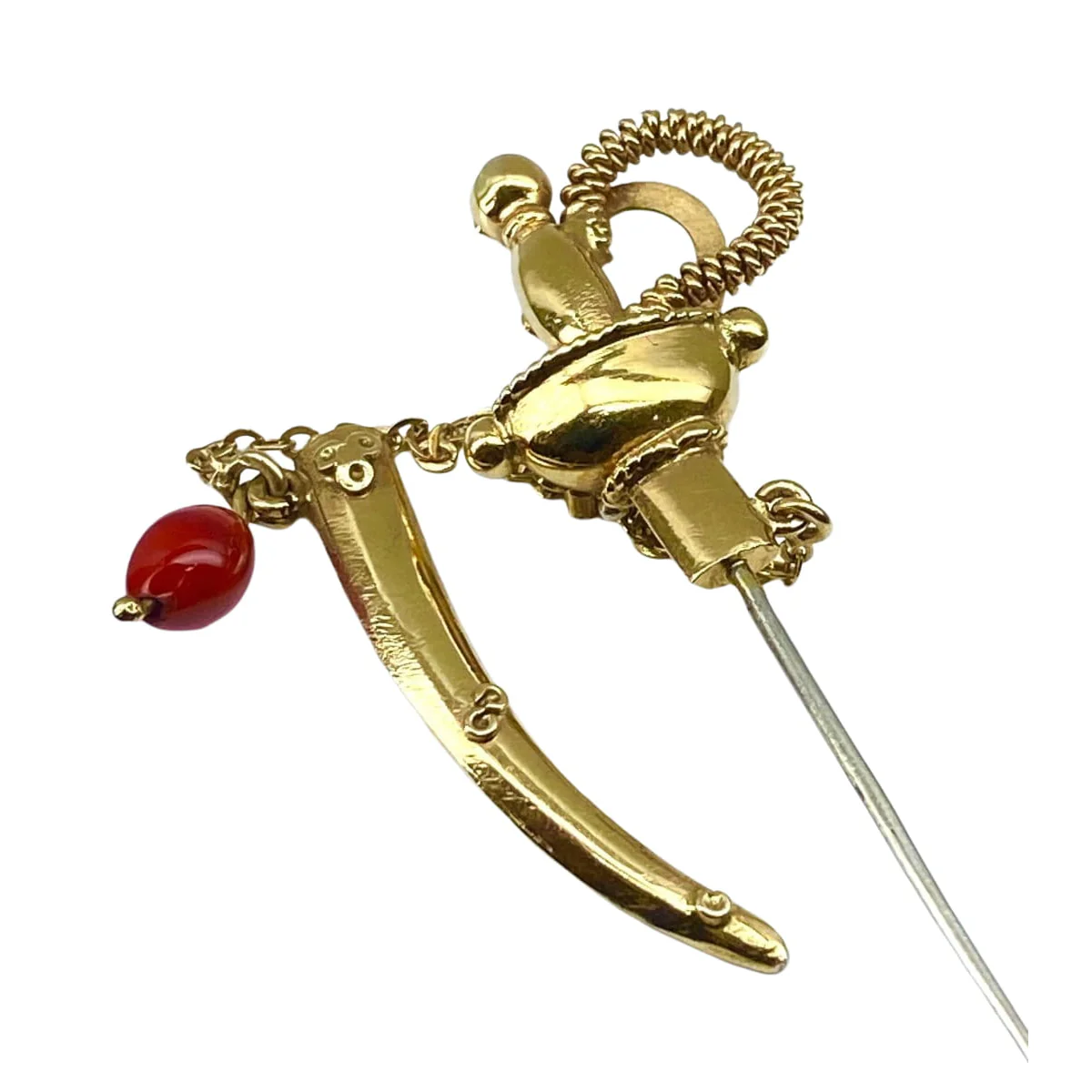 Broche épingle de cravate «  épée » en or 18 carats - Image 5