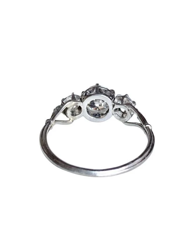 Bague Art Déco, en platine et diamants - Image 4
