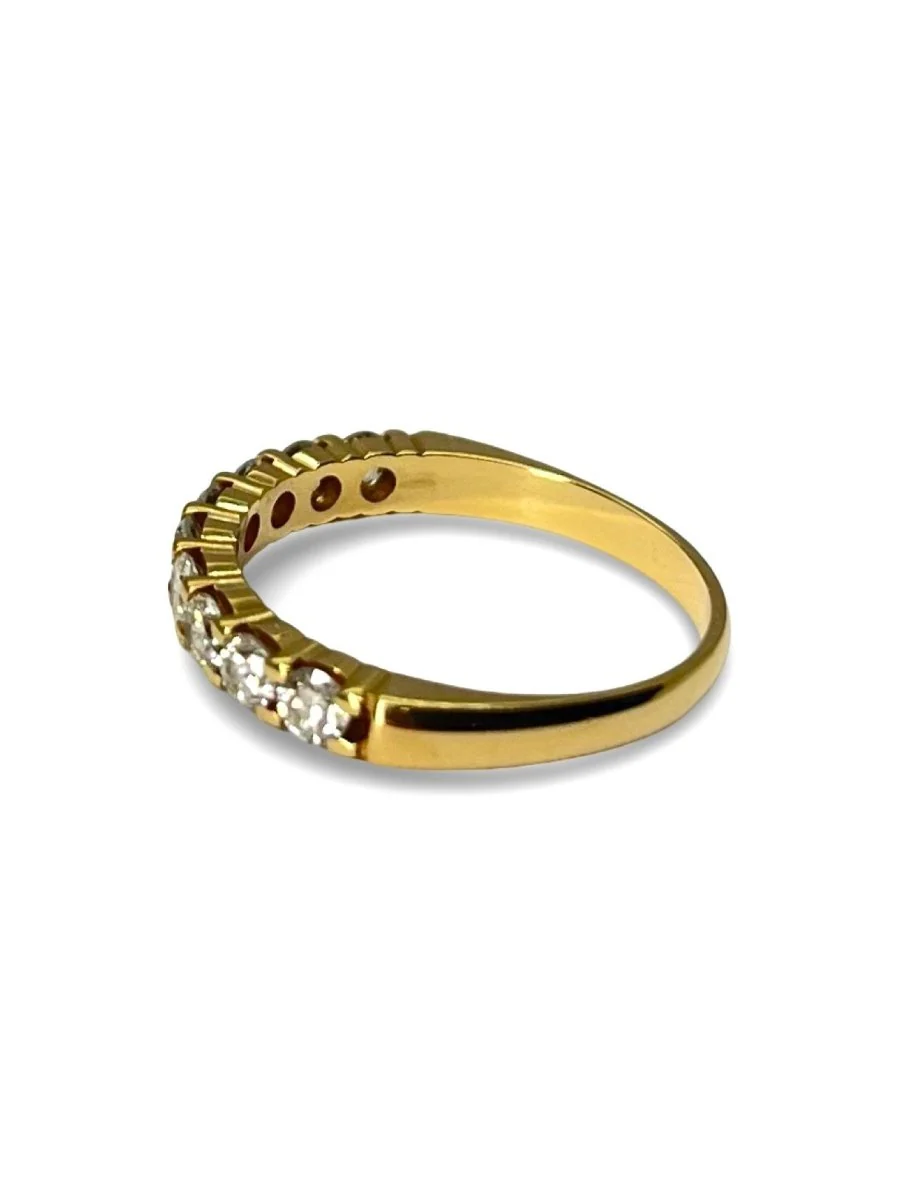 Demi-alliance or jaune et diamants 0,72 ct - Image 4