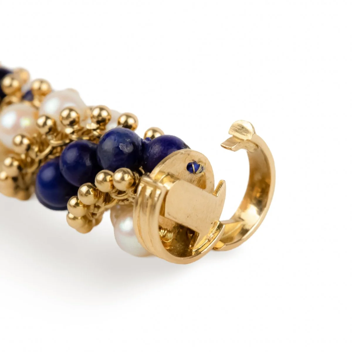 Bracelet VAN CLEEF & ARPELS "Twist" en or jaune, perles et lapis-lazuli - Image 8