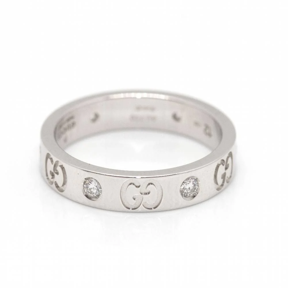 Bague Bandeau GUCCI en or blanc et diamants