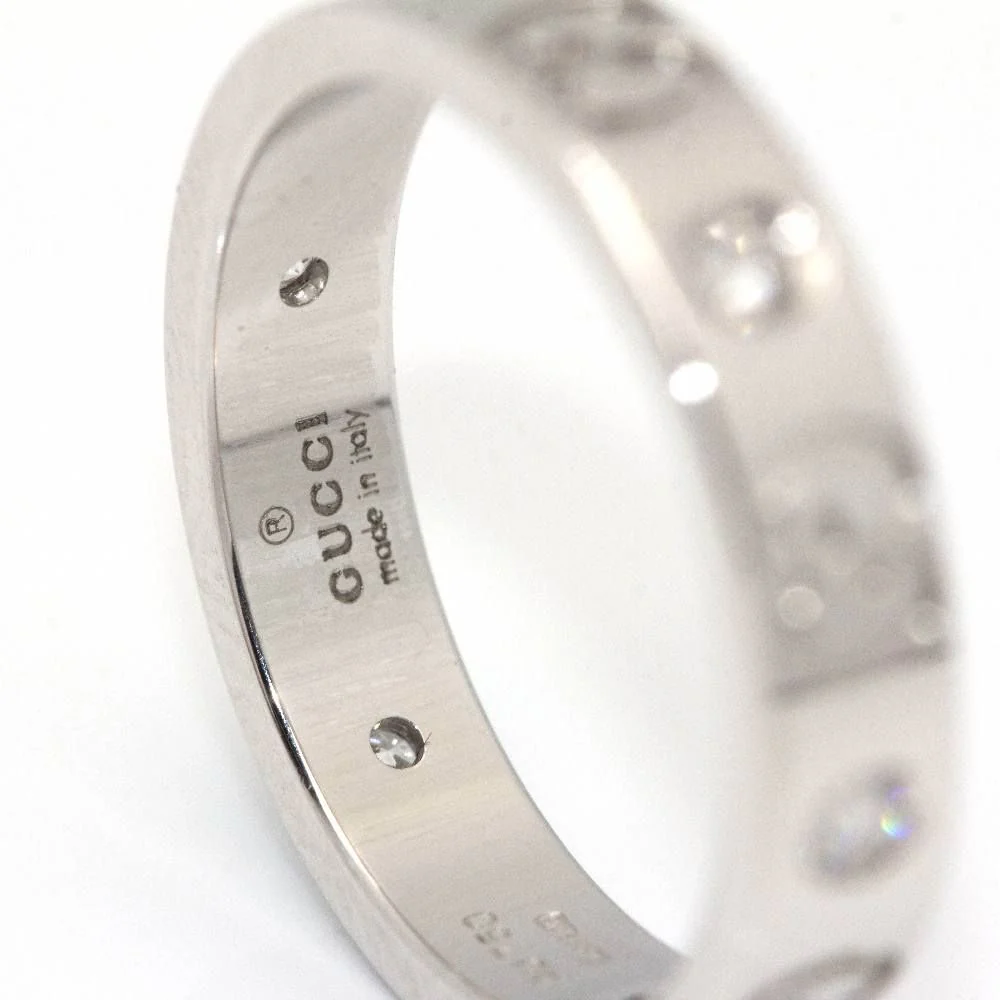 Bague Bandeau GUCCI en or blanc et diamants - Image 3