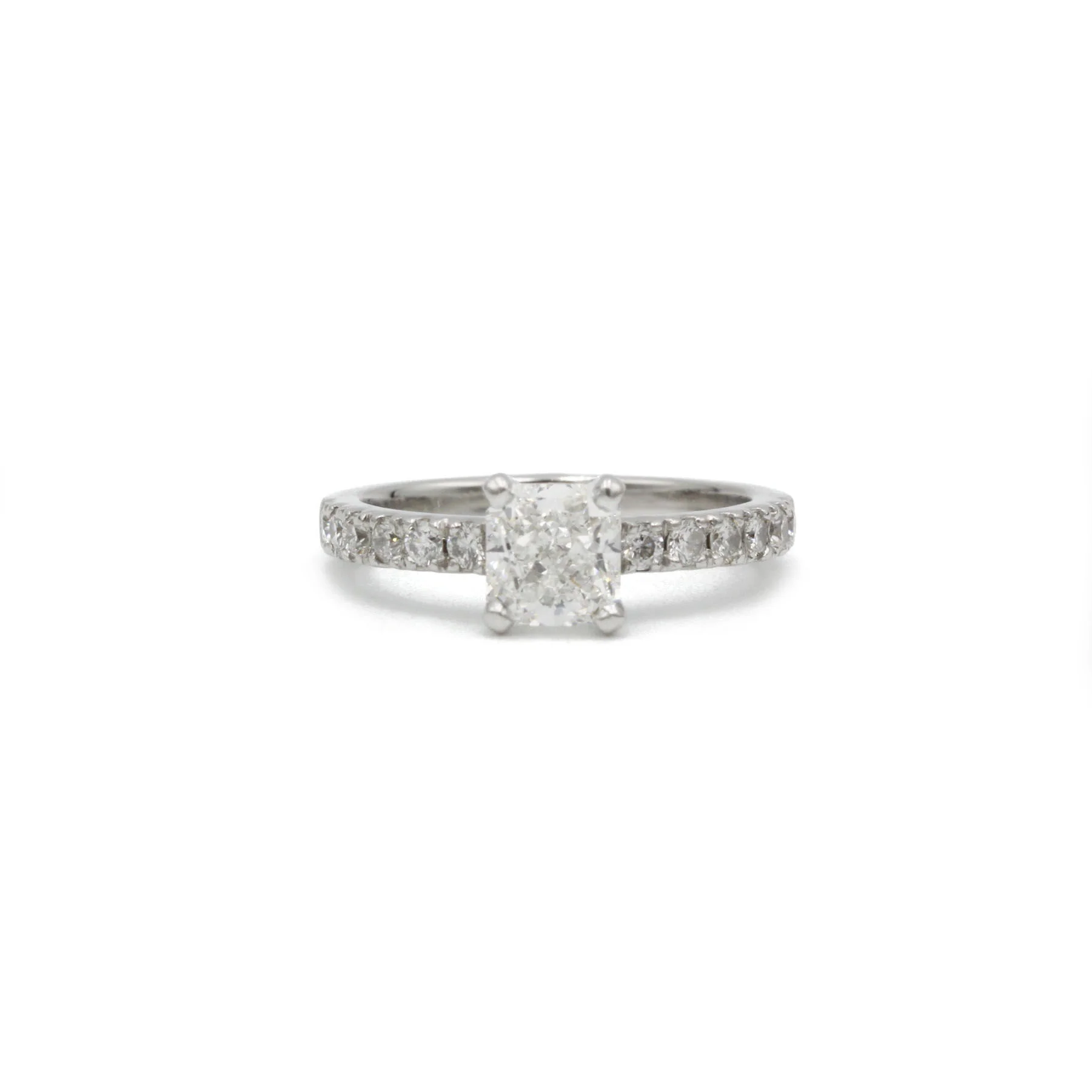 Solitaire accompagné - 1,02 carat G VS2