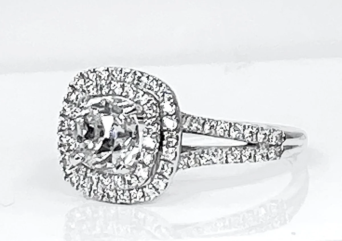 Bague en or blanc et diamants - Image 2