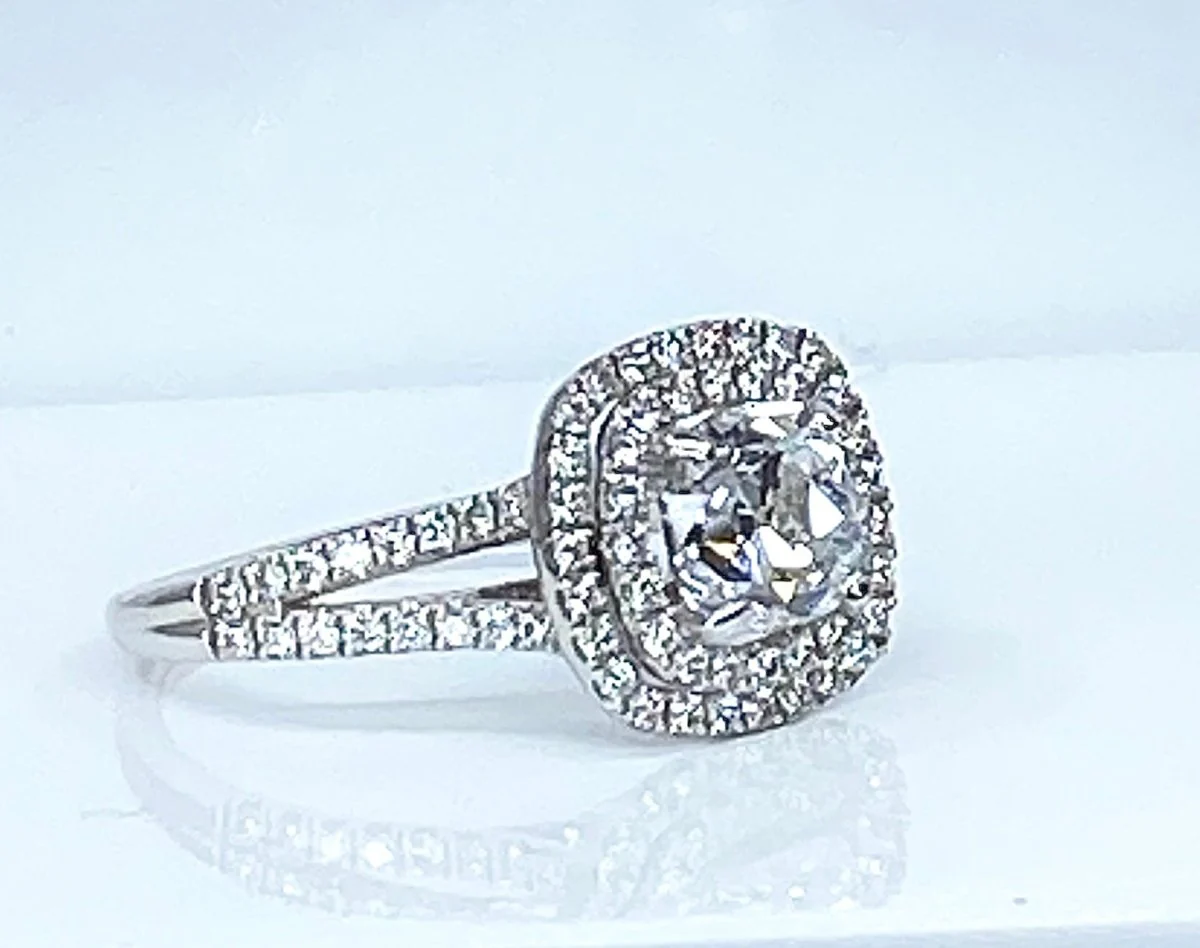 Bague en or blanc et diamants - Image 3