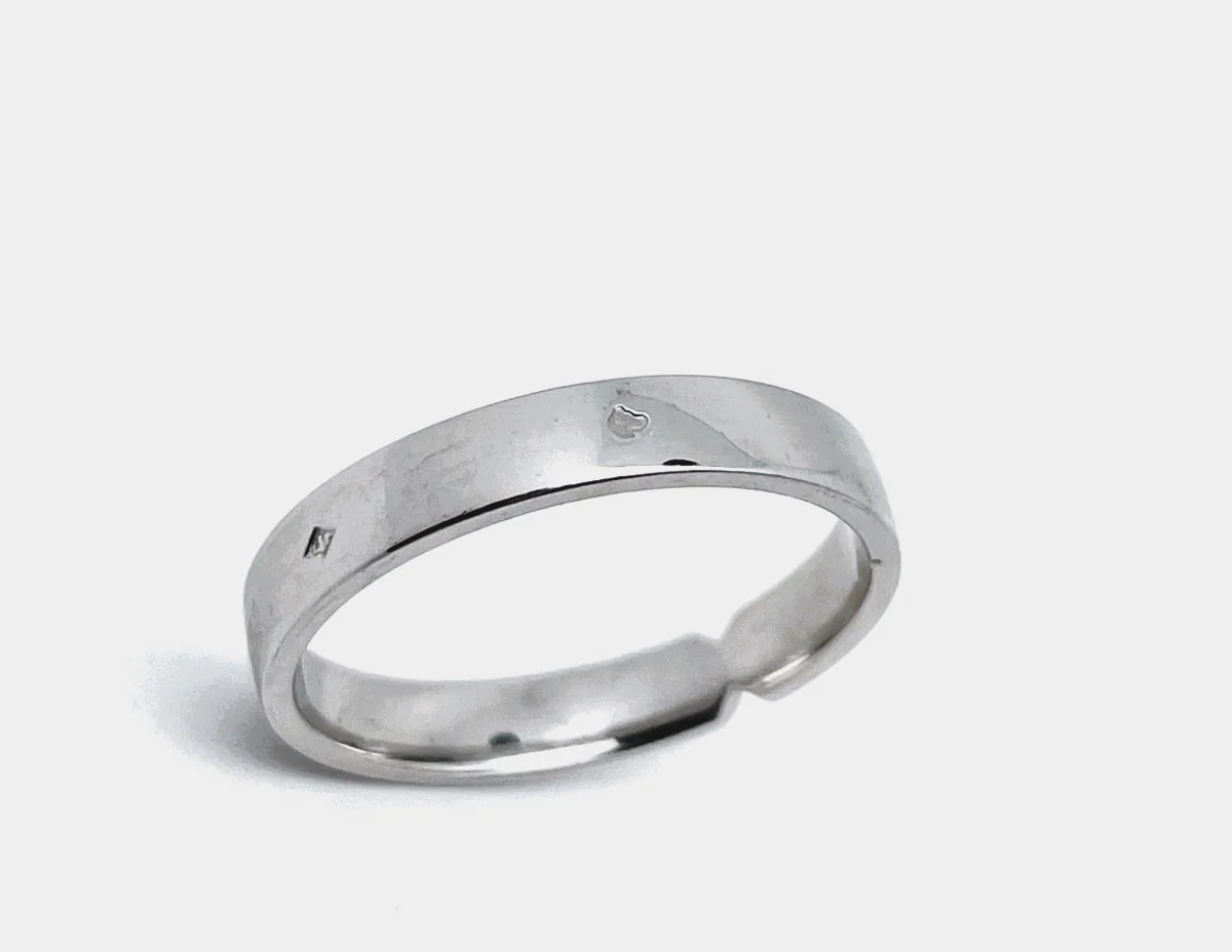 Bague HERMÈS "Ever Kelly" grand modèle en platine - Image 3