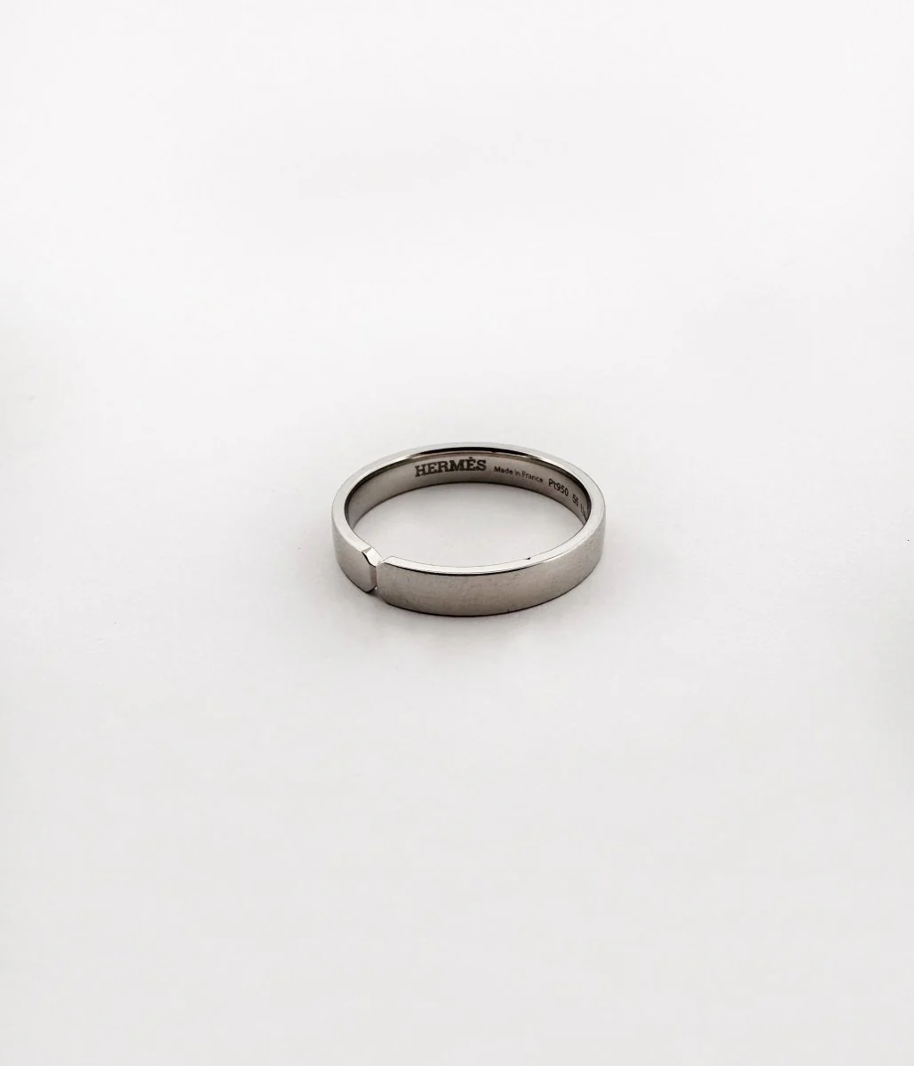 Bague HERMÈS "Ever Kelly" grand modèle en platine - Image 5
